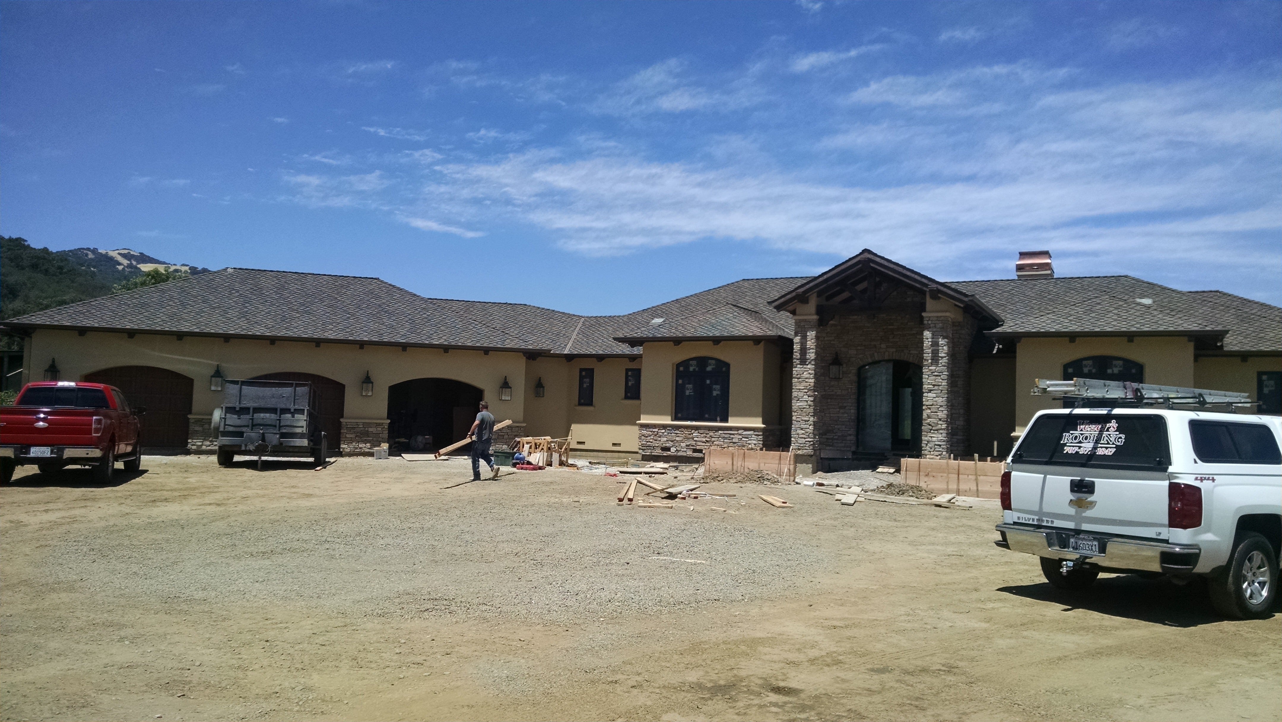 New Construction, autumn blend, presidential trilem roof, in Suisun Valley, CA by Vezer's Roofing.